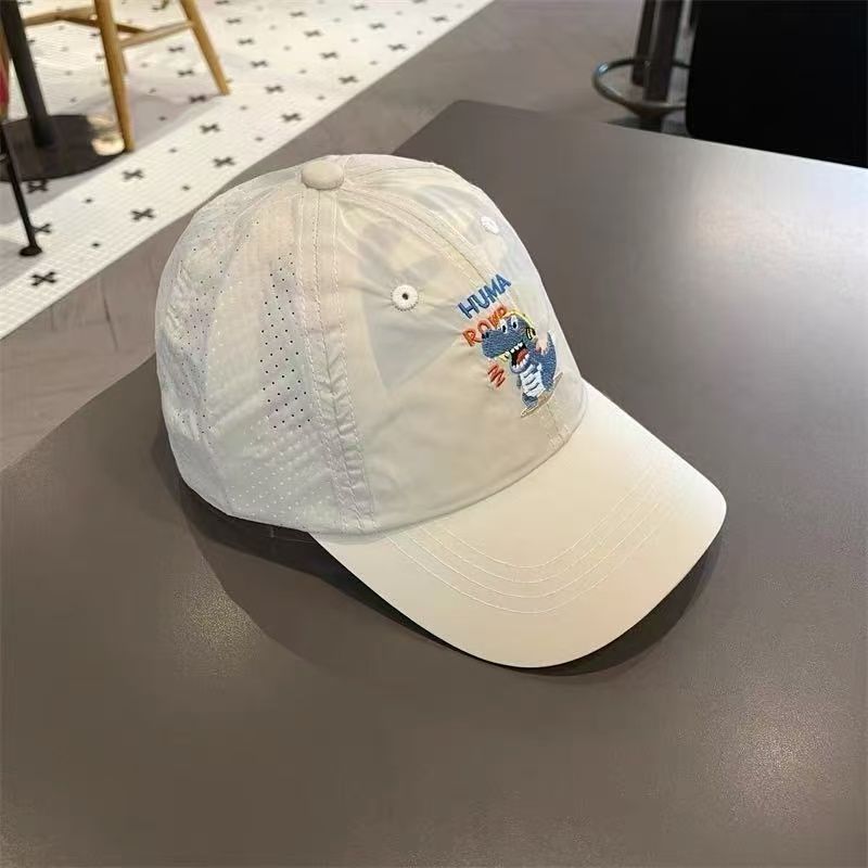 儿童帽子夏季薄款男童透气速干鸭舌帽女童宝宝户外遮阳防晒棒球帽