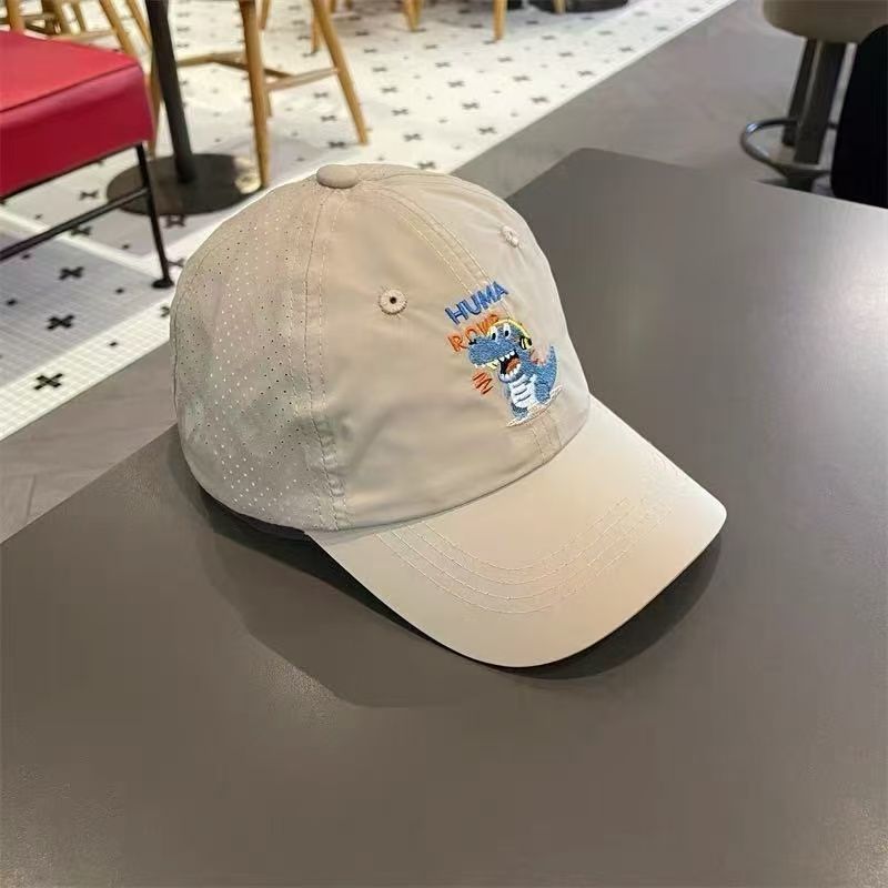 儿童帽子夏季薄款男童透气速干鸭舌帽女童宝宝户外遮阳防晒棒球帽