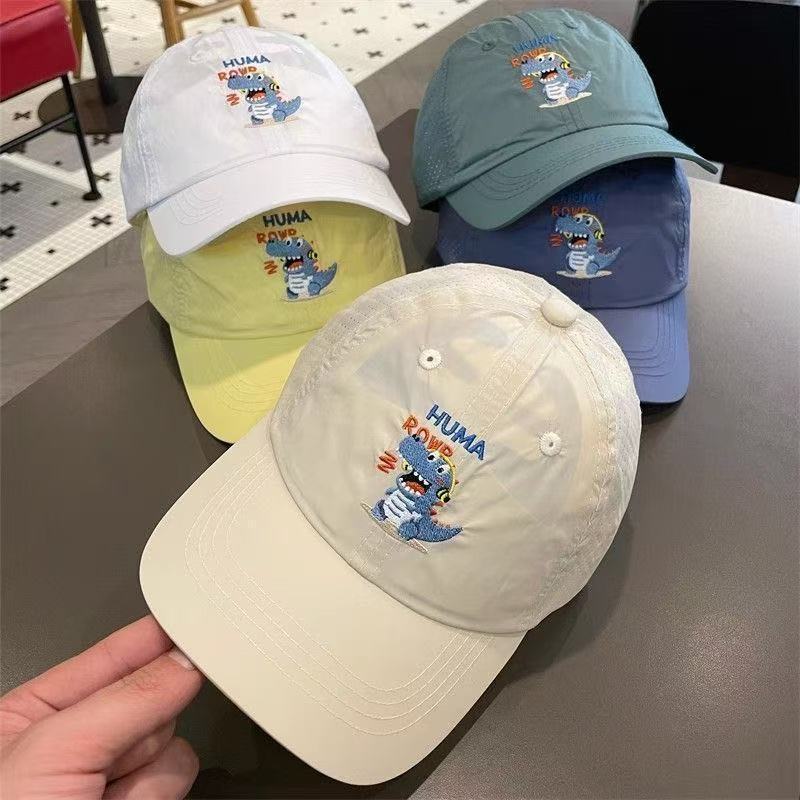儿童帽子夏季薄款男童透气速干鸭舌帽女童宝宝户外遮阳防晒棒球帽