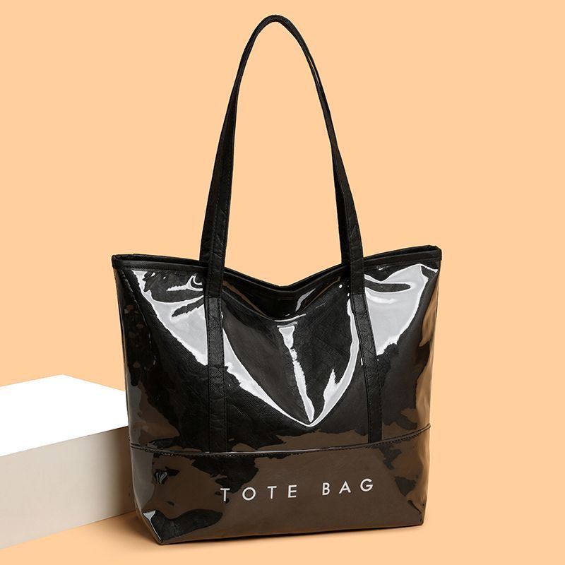 New 2026 Exquisite High-End Dopamine High-Value Fresh Large-Capacity Fashionable Transparent DuPont Paper Handbag_voghion.com