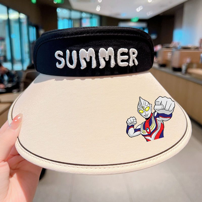 儿童三丽鸥空顶帽子宝宝女童库洛米防晒夏季太阳帽紫外线遮阳帽