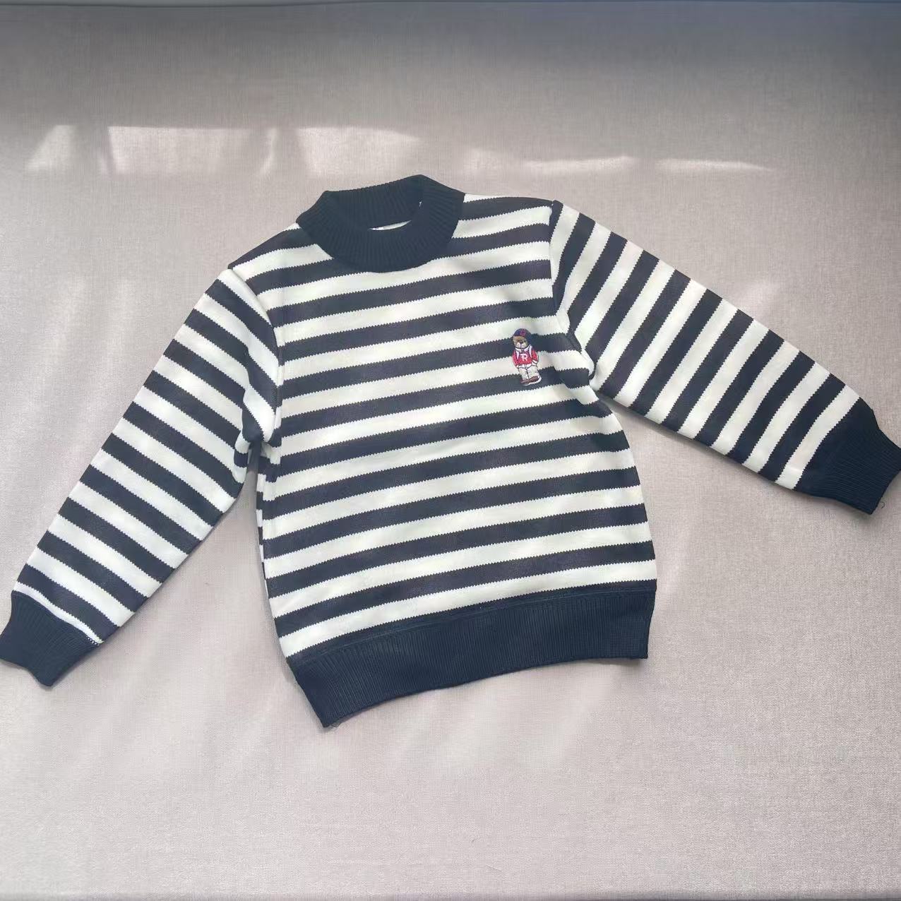 男童毛衣加绒针织衫新款2024秋冬洋气儿童中大童打底套头