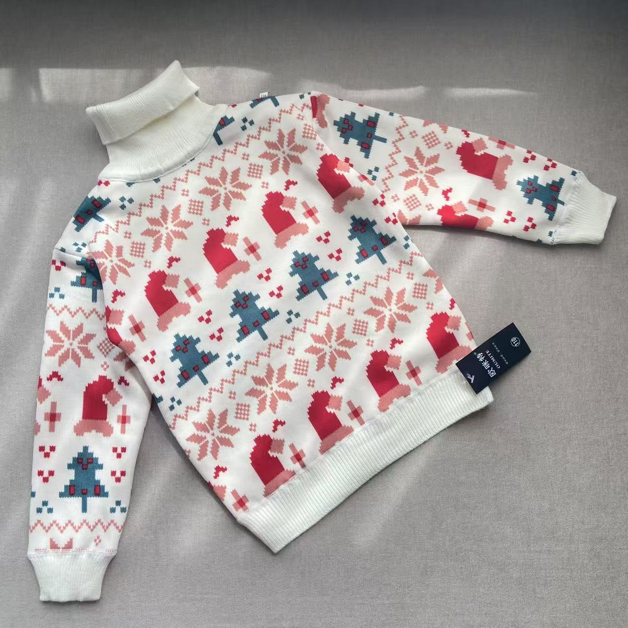 男童毛衣加绒针织衫新款2024秋冬洋气儿童中大童打底套头