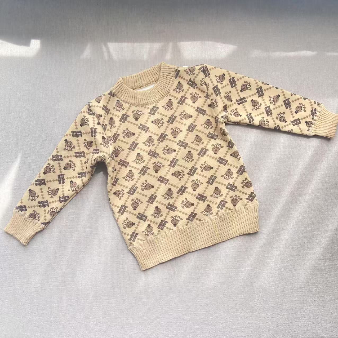 男童毛衣加绒针织衫新款2024秋冬洋气儿童中大童打底套头