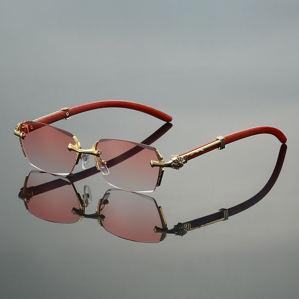 Fashion Personalized Frameless Men's Sunglasses Retro Casual Anti-glare Sunglasses Women_voghion.com