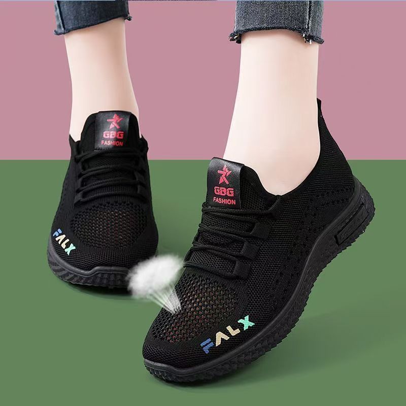 红蜻蜓金典女士夏季镂空透气网面运动鞋休闲鞋软底防滑老北京布鞋