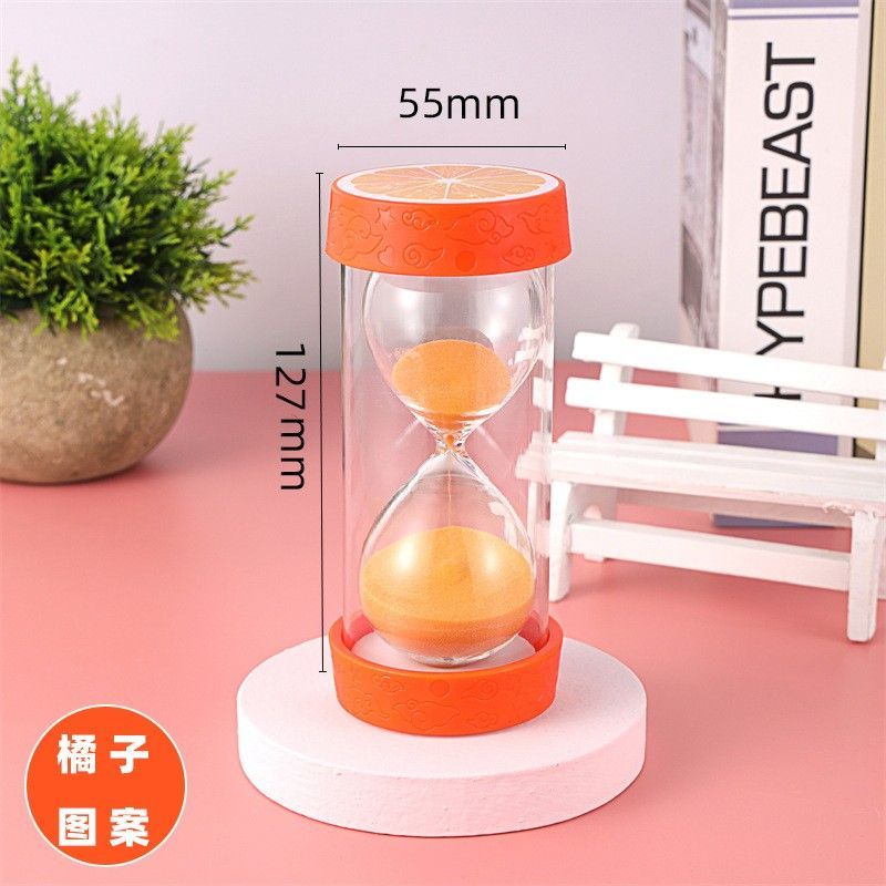 水果沙漏计时器3/5/60分钟儿童时间管理沙漏刷牙计时器防摔摆件 图片 6