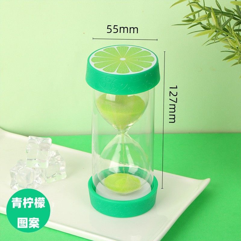 水果沙漏计时器3/5/60分钟儿童时间管理沙漏刷牙计时器防摔摆件 图片 7