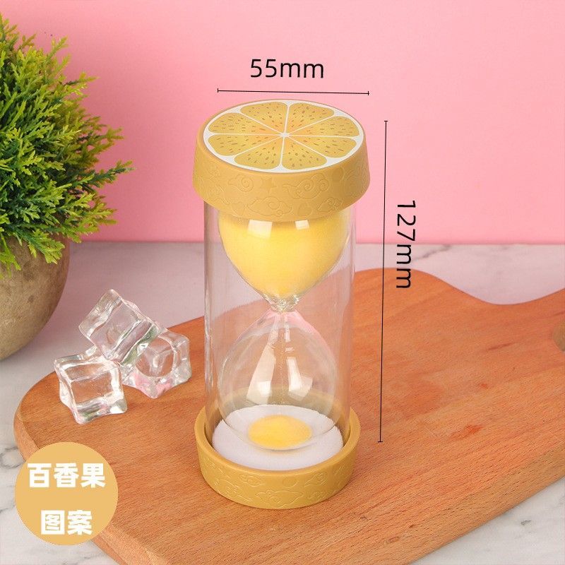 水果沙漏计时器3/5/60分钟儿童时间管理沙漏刷牙计时器防摔摆件 图片 5
