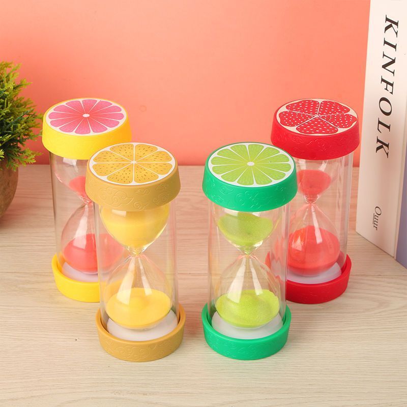 水果沙漏计时器3/5/60分钟儿童时间管理沙漏刷牙计时器防摔摆件 图片 3
