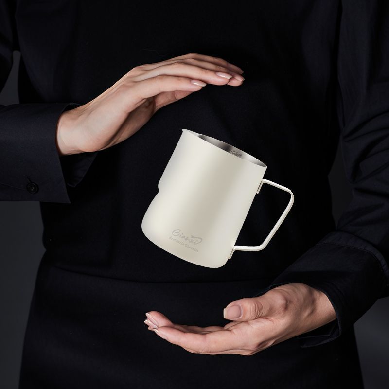 Coffee Spout Cup Latte Art Tool Stainless Steel Professional Utensil With Scale Milk Frothing Pitcher_voghion.com