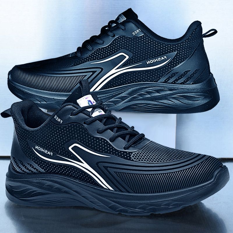 皮面红蜻蜓金典防水运动鞋潮流百搭软底防滑休闲耐磨跑步男鞋