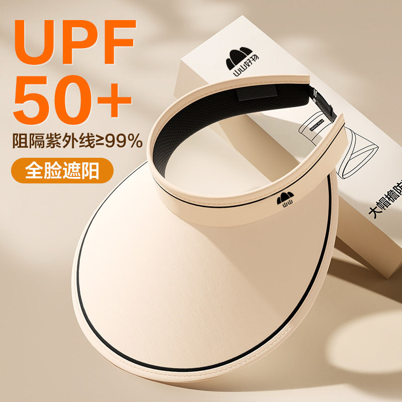 山山防晒帽大檐遮脸防晒空顶骑车不闷汗 8.9元 - 美泡泡