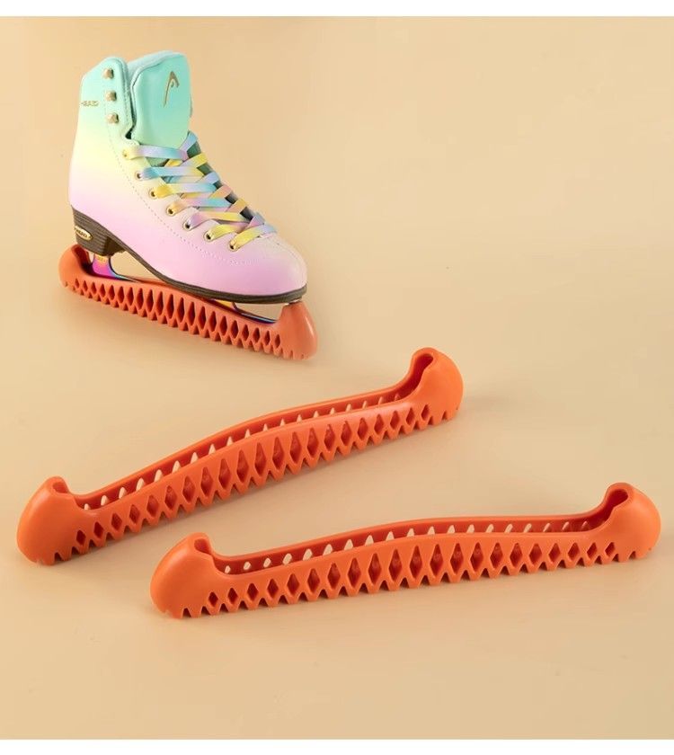 Einziehbare elastische Schlittschuhüberzüge für Eiskunstlauf, weiche Kufenüberzüge_voghion.com