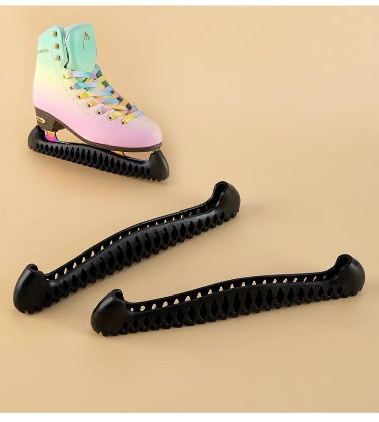 Einziehbare elastische Schlittschuhüberzüge für Eiskunstlauf, weiche Kufenüberzüge_voghion.com