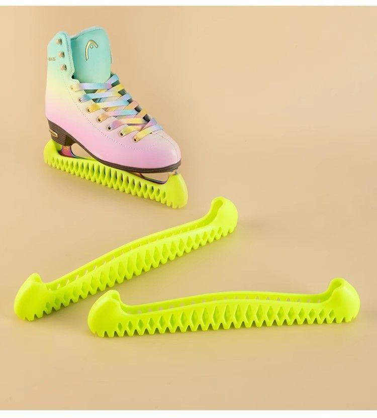 Einziehbare elastische Schlittschuhüberzüge für Eiskunstlauf, weiche Kufenüberzüge_voghion.com