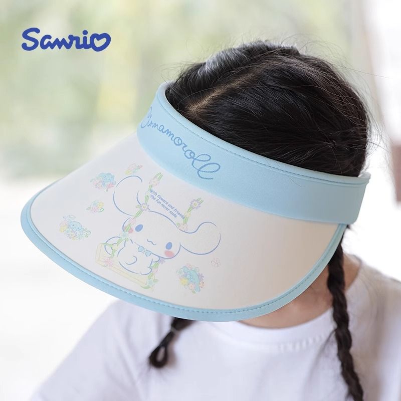 库洛米儿童防晒夏季遮阳帽帽檐紫外线卡通女童太阳帽女孩帽子空顶