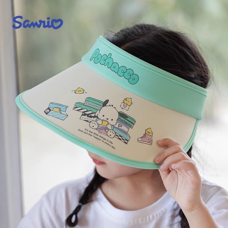 库洛米儿童防晒夏季遮阳帽帽檐紫外线卡通女童太阳帽女孩帽子空顶