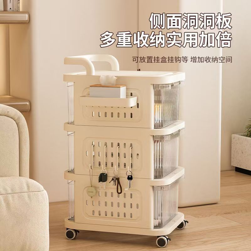 小推车置物架可移动抽屉式收纳箱抽屉式零食柜宝宝玩具收纳置物架
