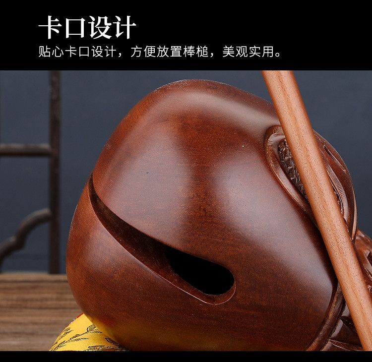 台湾紫檀实木木鱼居士道家佛门解压木鱼老式大木鱼法器精品小木鱼 detail 14