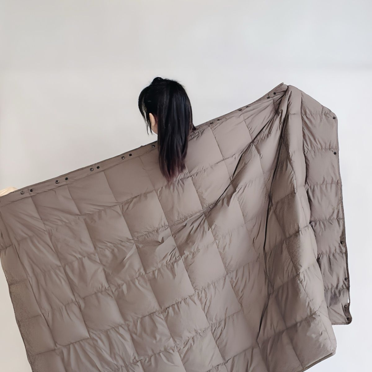 控温羽绒被加厚保暖办公户外披肩毯车用飞机盖毯斗篷午睡