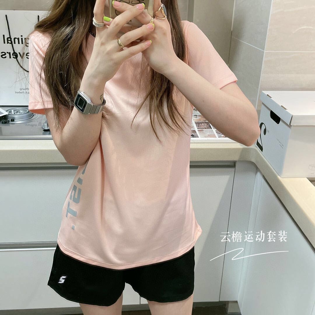 体考运动服女冰丝短袖短裤套装夏季新款薄透气跑步健身速干两件套
