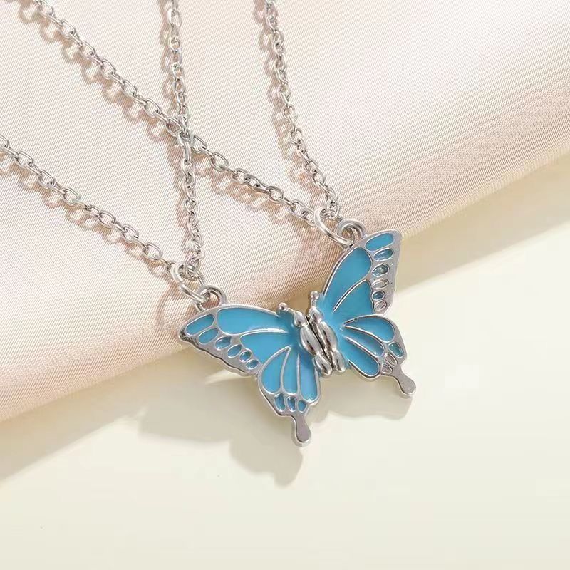 Schmetterling Partnerkette Mit Magnet Für Freunde Bunt_voghion.com