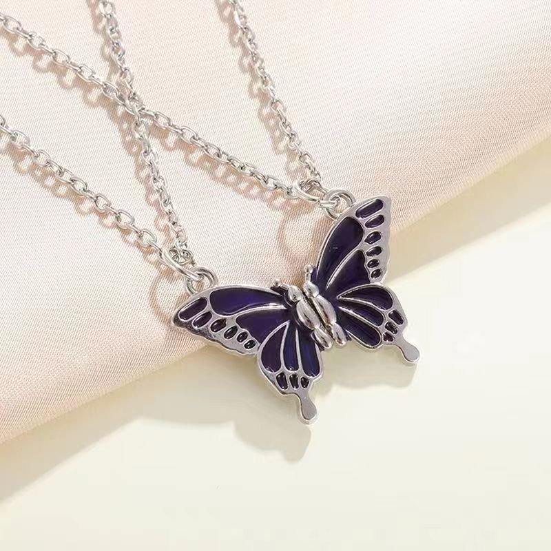 Schmetterling Partnerkette Mit Magnet Für Freunde Bunt_voghion.com
