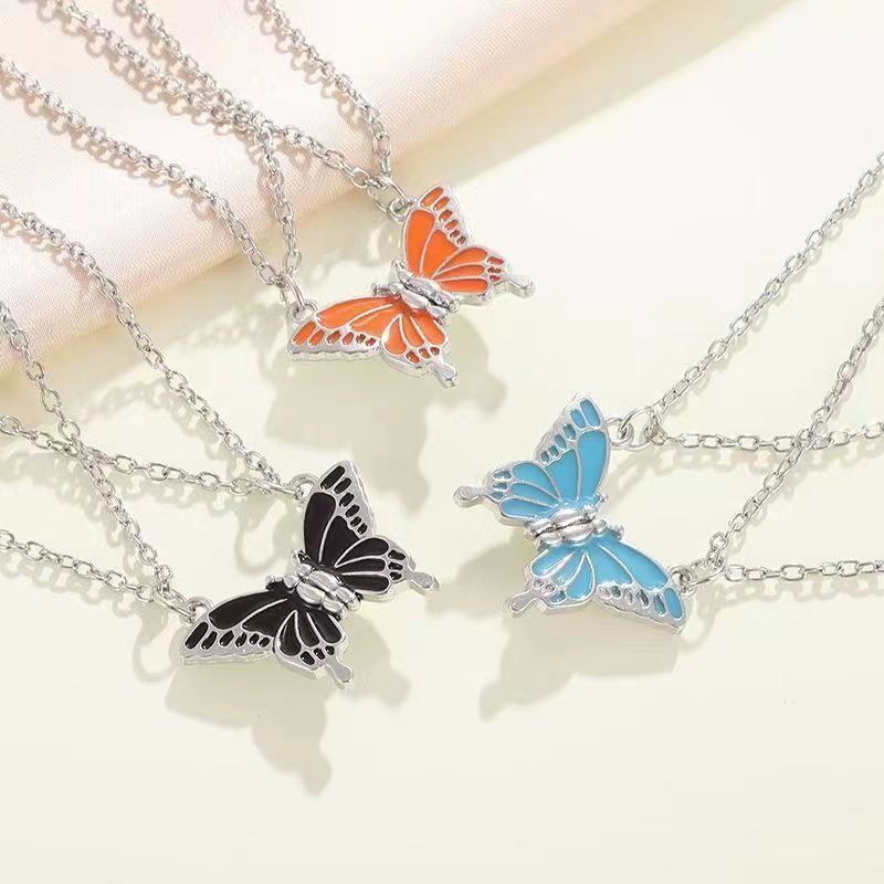 Schmetterling Partnerkette Mit Magnet Für Freunde Bunt_voghion.com