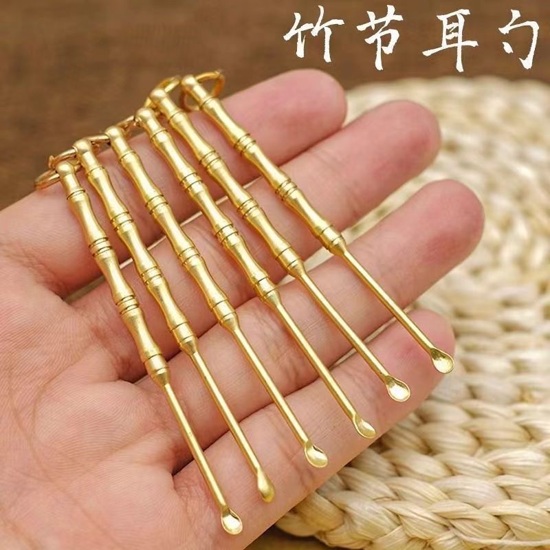 2026新款挖掏挖耳朵勺手工耳勺黄色耳勺掏耳扒挖耳朵竹节掏耳朵