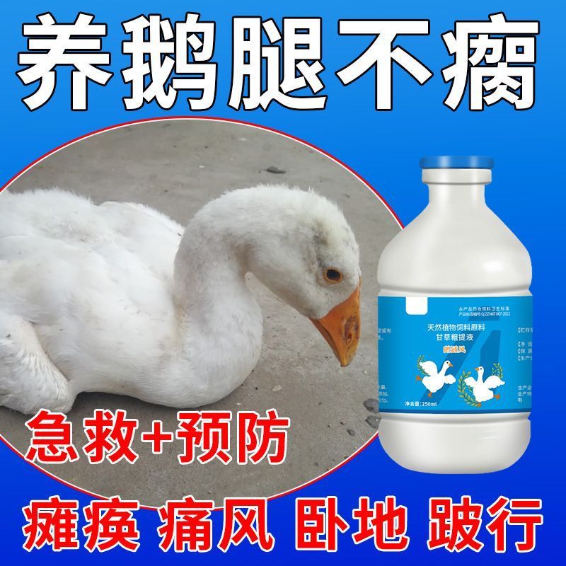 禽用正品鸡鸭鹅痛风灵小鹅通风腿瘸全套站立不稳脖子瘫痪一瘸一拐