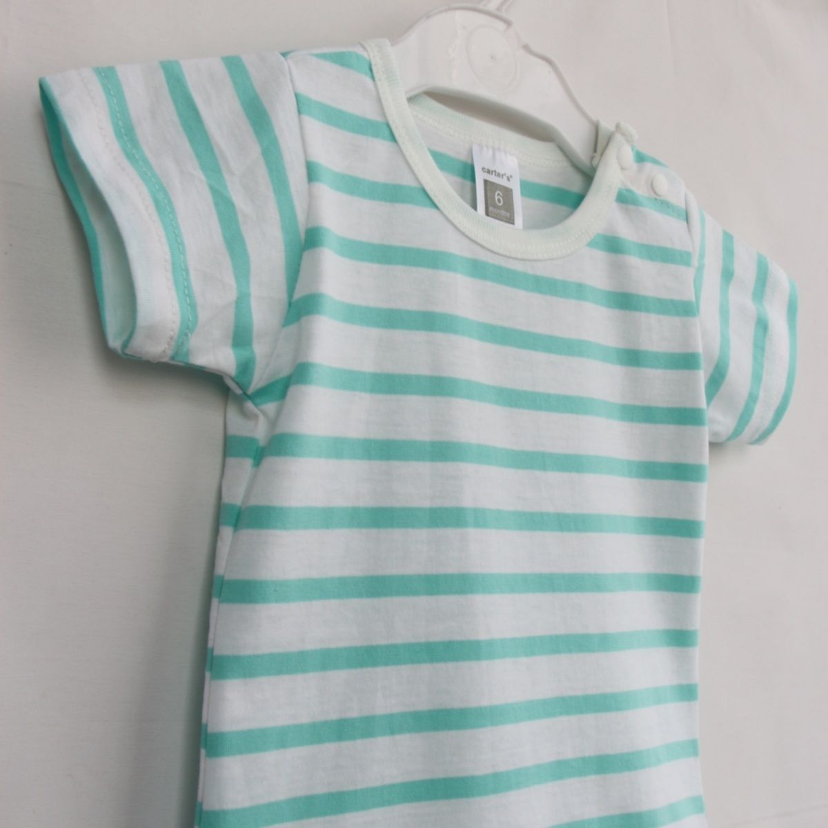 婴儿衣服夏季薄款针织连体爬服宝宝三角哈衣包屁衣纯棉色纱条纹