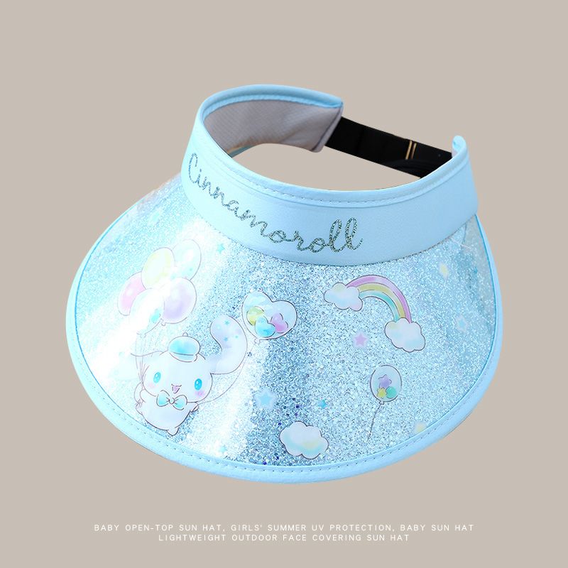 库洛米儿童帽子遮阳帽2025新款太阳帽女童空顶帽宝宝防晒帽大帽檐