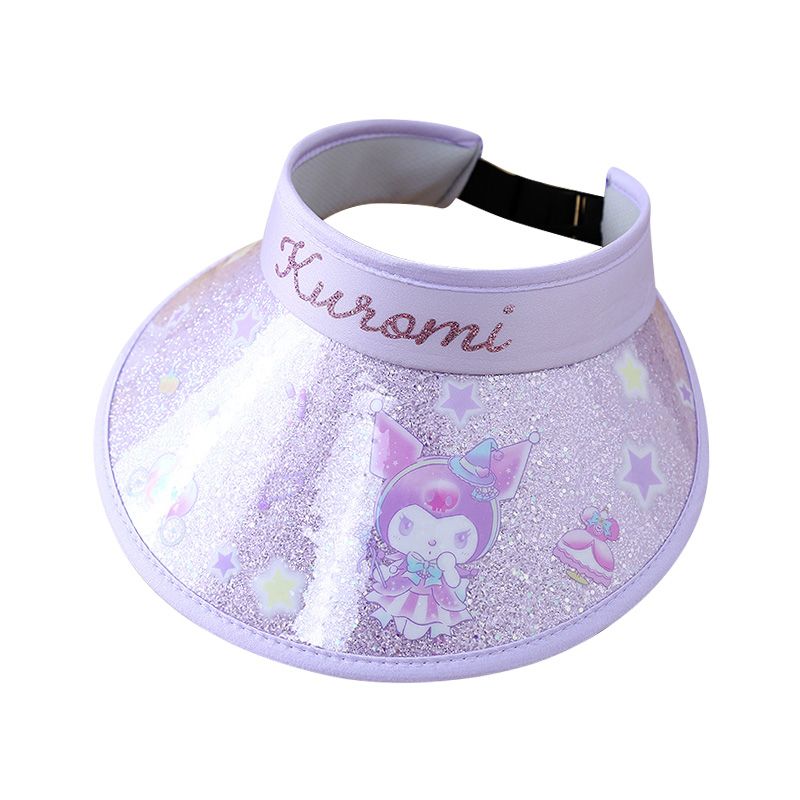 库洛米儿童帽子遮阳帽2025新款太阳帽女童空顶帽宝宝防晒帽大帽檐