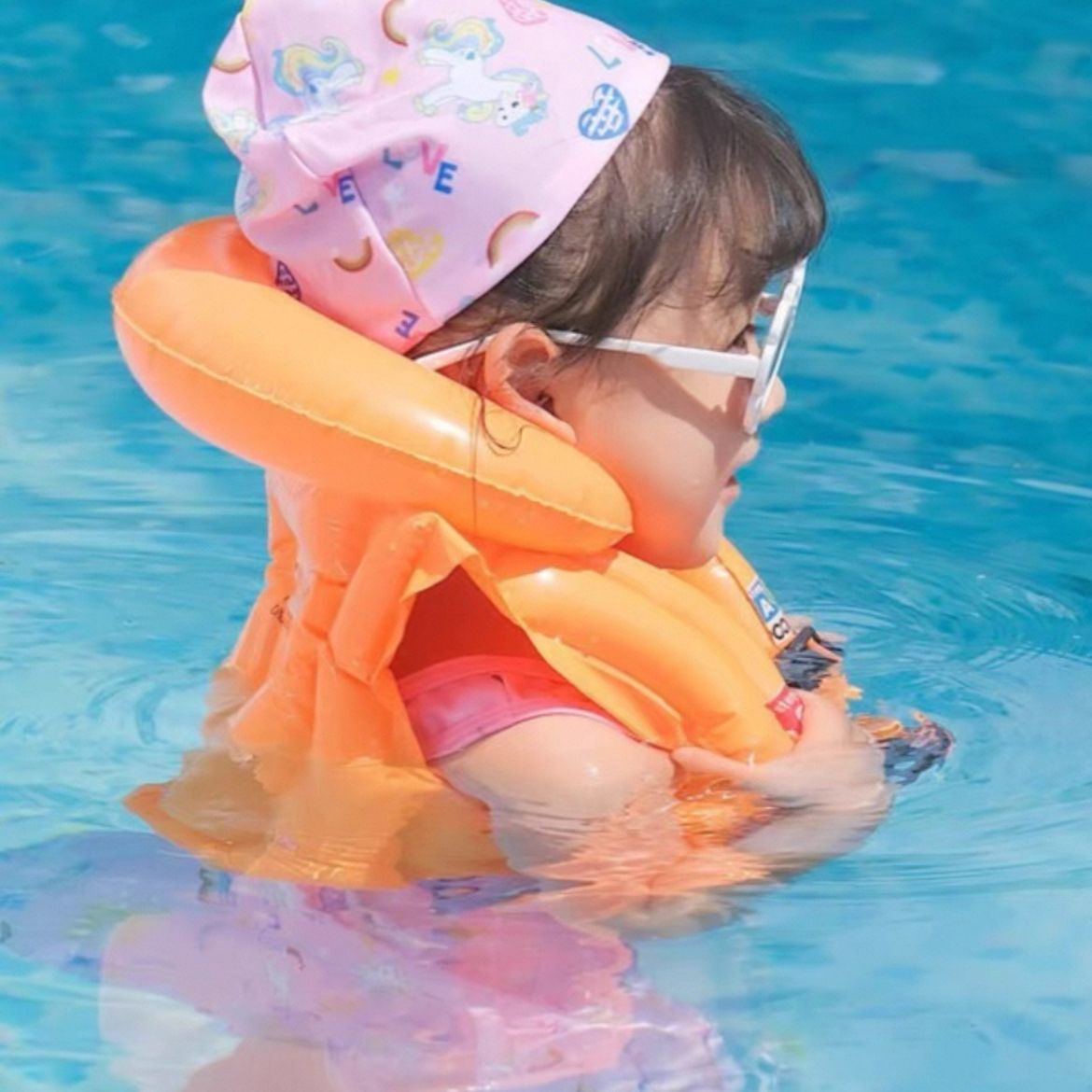 Anillo para niños, anillo de natación tipo chaleco para principiantes, chaleco salvavidas grueso para bebés, ayuda de flotación inflable para niños de 1 año de edad._voghion.com