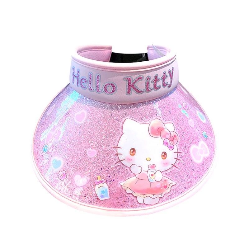 库洛米儿童帽子遮阳帽2025新款太阳帽女童空顶帽宝宝防晒帽大帽檐