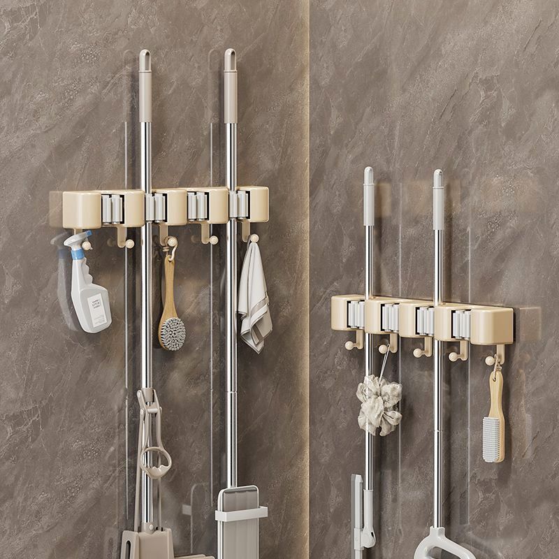 【百纳奇】卫生间置物架免打孔拖把架多功能收纳神器卫生间固定