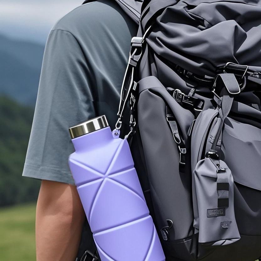 New Foldable Food Grade Silicone Collapsible Cup Telescopic Anti-Scalding Outdoor Cycling Travel Storage Water Bottle_voghion.com