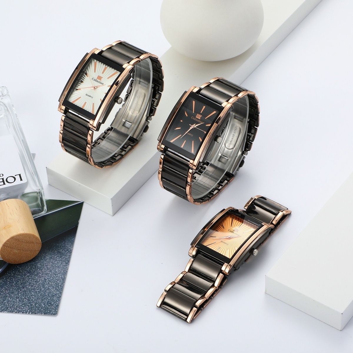 Elegant Men's Quartz Watch With Premium Strap In Korean Style_voghion.com