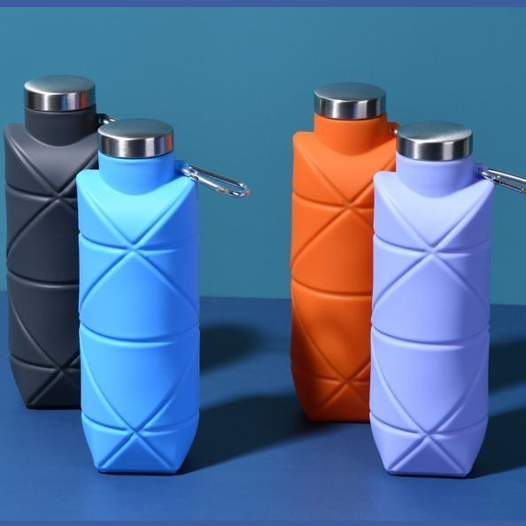 New Foldable Food Grade Silicone Collapsible Cup Telescopic Anti-Scalding Outdoor Cycling Travel Storage Water Bottle_voghion.com