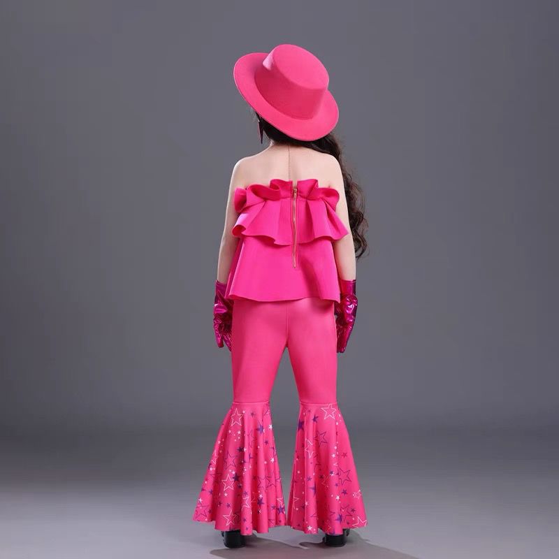 Retro utsvängda byxor för barns tävlingskläder set_voghion.com