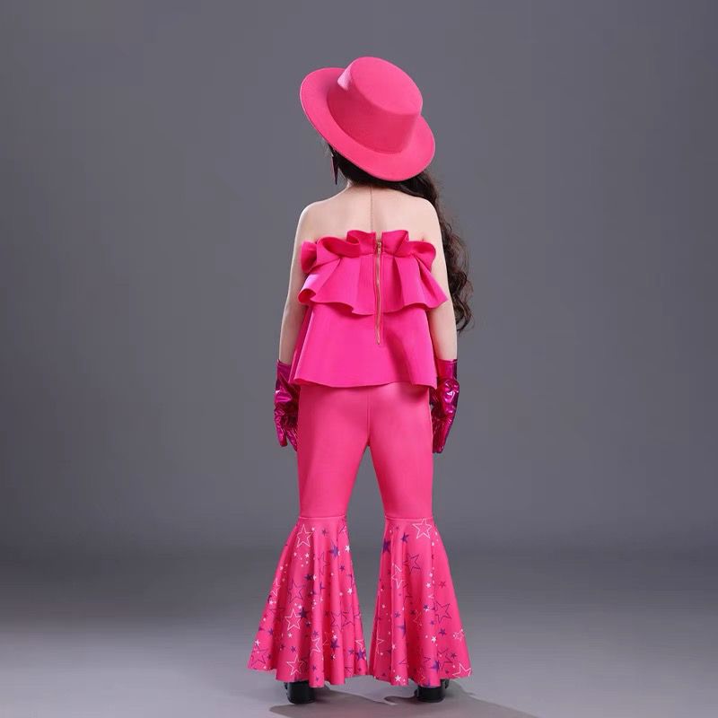 Retro utsvängda byxor för barns tävlingskläder set_voghion.com