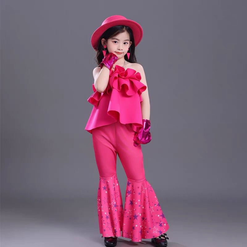 80S And 90S Retro Hong Kong Style Flared Pants Kindergarten T-Stage Catwalk Show Performance Children's Competition_voghion.com