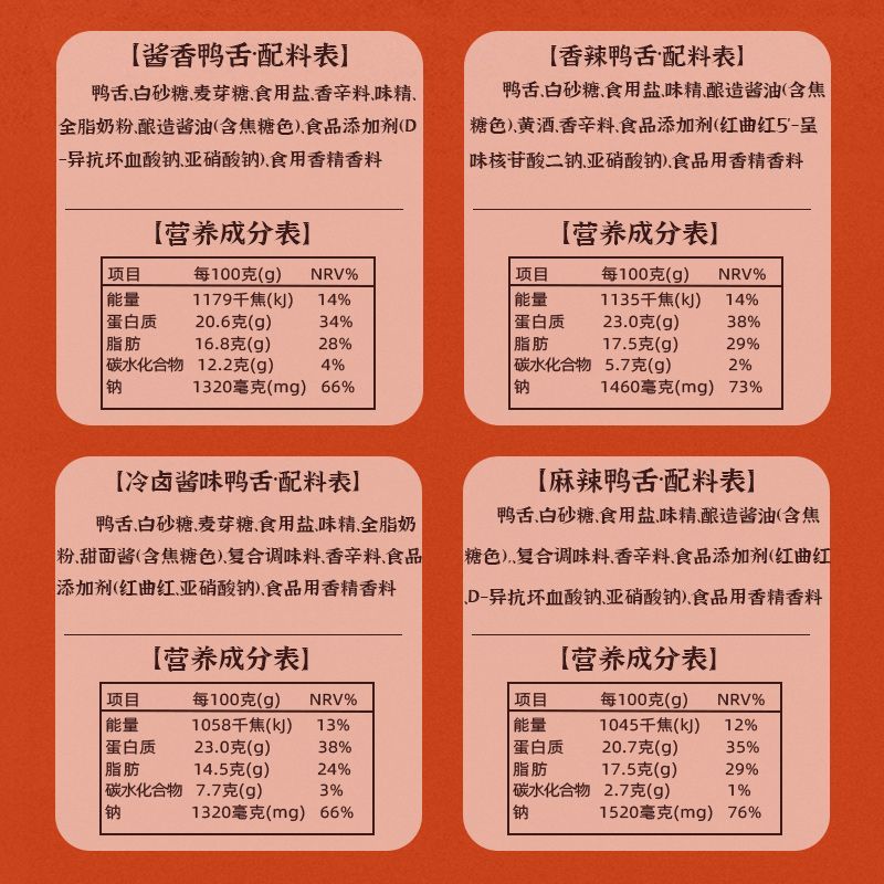 萨啦咪正宗温州鸭舌100g酱香味即食鸭舌卤味萨拉米休闲零食 图片 5