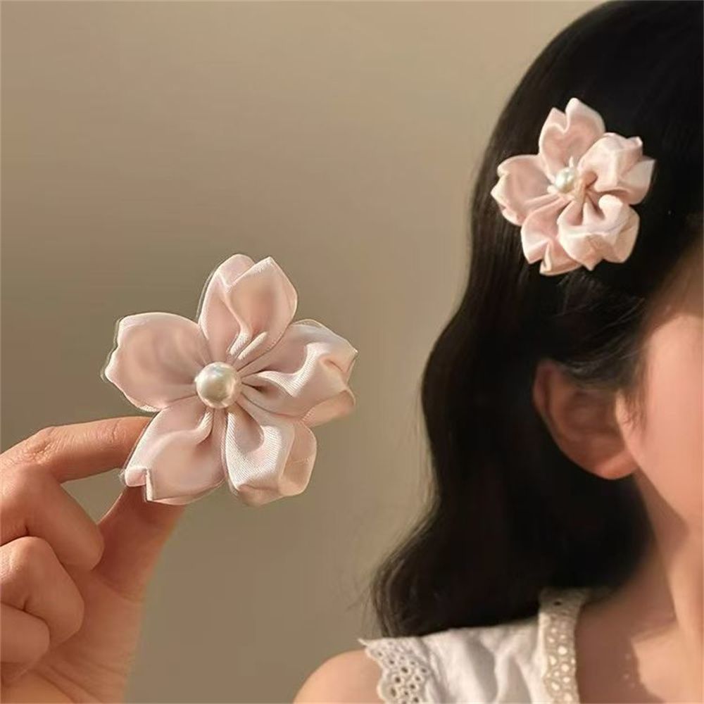 Rosa Kirschblüten Haarspange Mit Perlen Für Damen Haarstyling_voghion.com