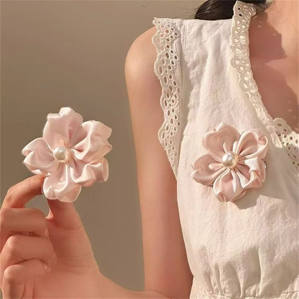 Rosa Kirschblüten Haarspange Mit Perlen Für Damen Haarstyling_voghion.com