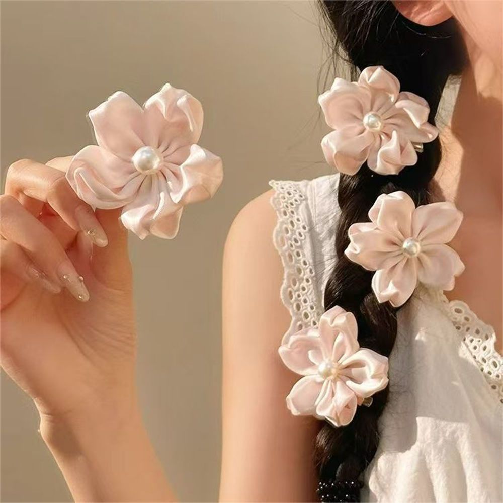 Rosa Kirschblüten Haarspange Mit Perlen Für Damen Haarstyling_voghion.com