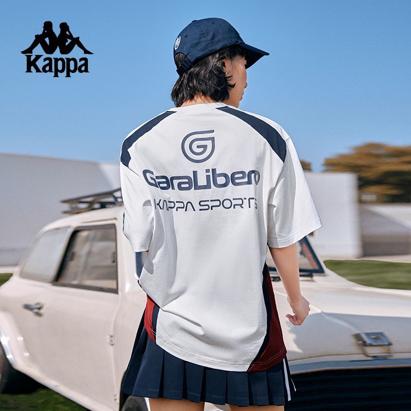 Kappa卡帕背靠背运动t恤男夏季新款休闲纯棉短袖情侣款美式上衣女 图片 4