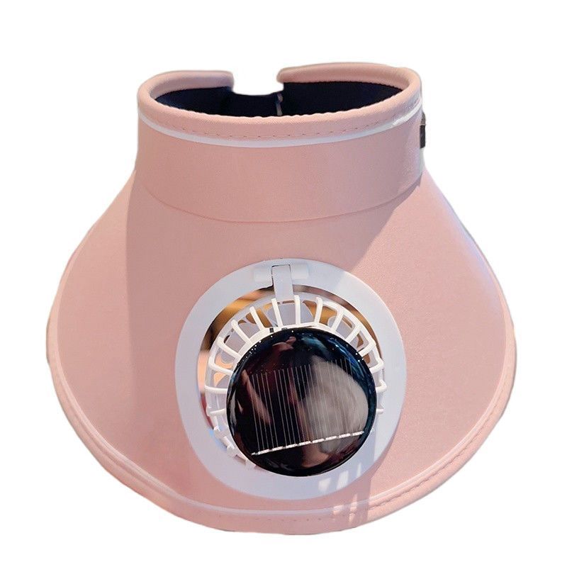 新款太阳能可充电风扇帽子亲子出游空顶帽遮阳防晒干活户外采摘