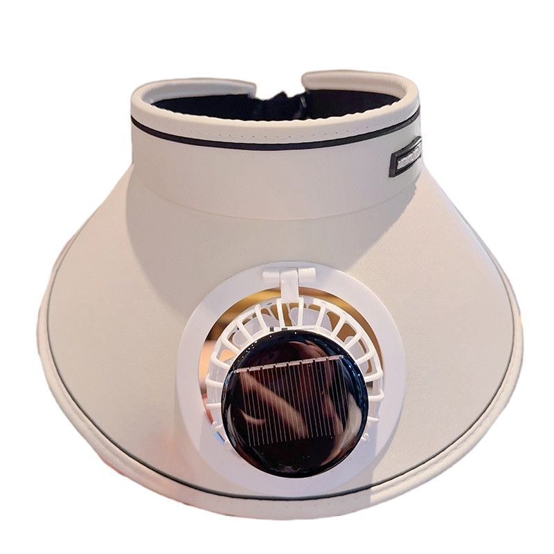 新款太阳能可充电风扇帽子亲子出游空顶帽遮阳防晒干活户外采摘